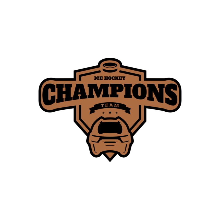 Champions Team Ice Hockey logo template Thumbnail