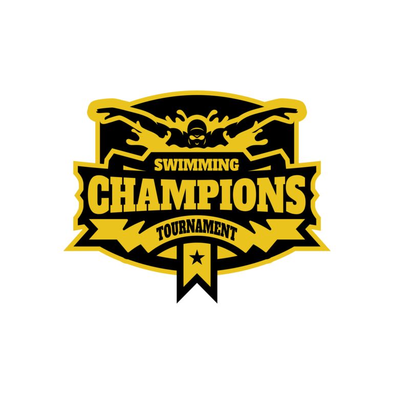 Champions Swimming Tournament logo template Thumbnail