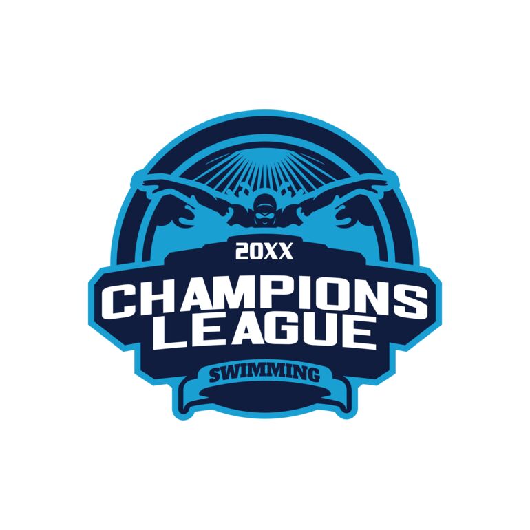 Champions League Swimming logo template Thumbnail