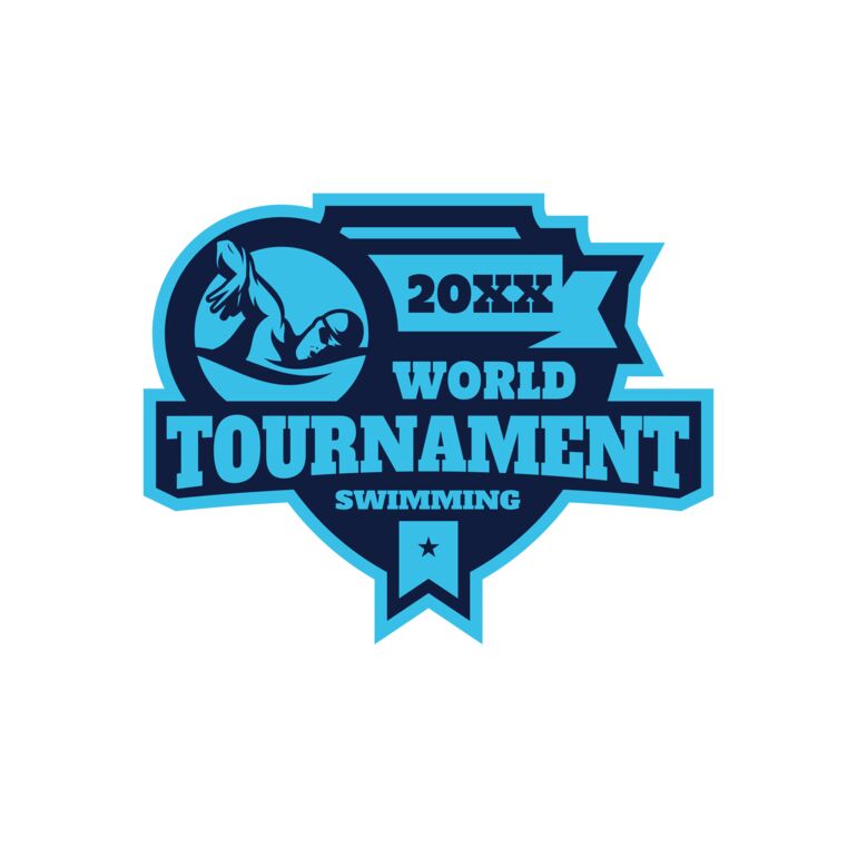 Tournament World  Swimming logo template Thumbnail