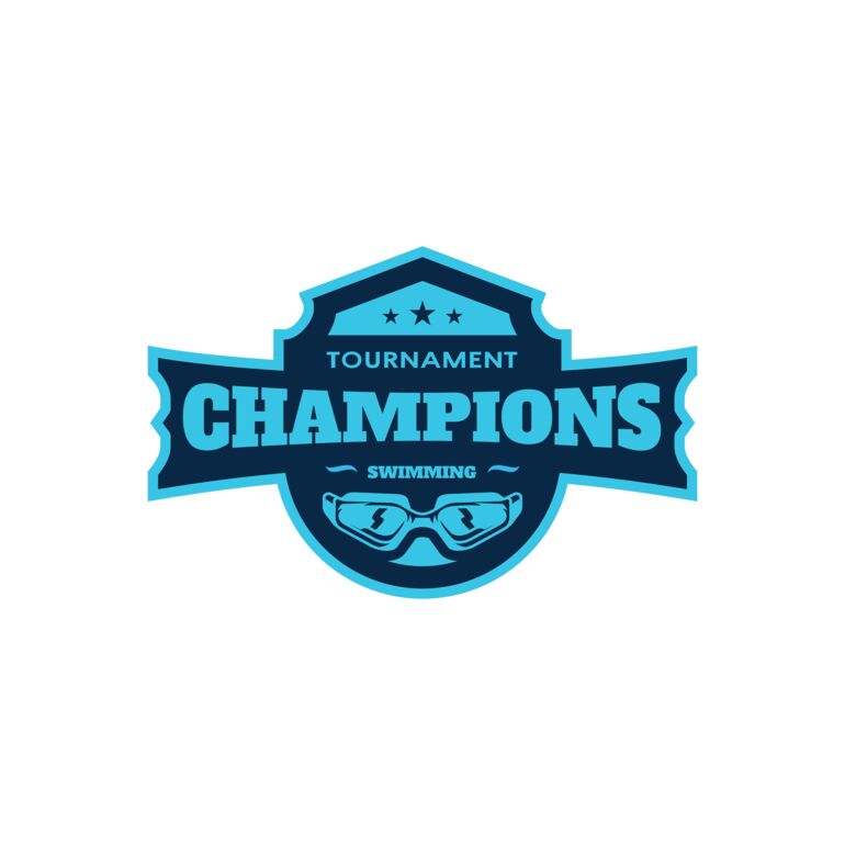 Champions Tournament Swimming logo template Thumbnail