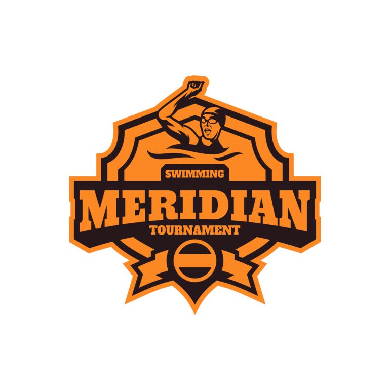 Meridian Tournament Swimming logo template Thumbnail