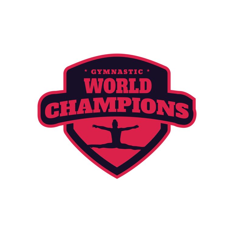 Gymnastic World Champions logo template Thumbnail