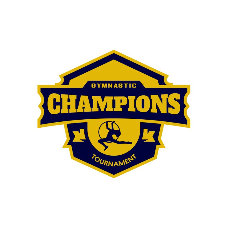Champions Gymnastic Tournament logo template Thumbnail
