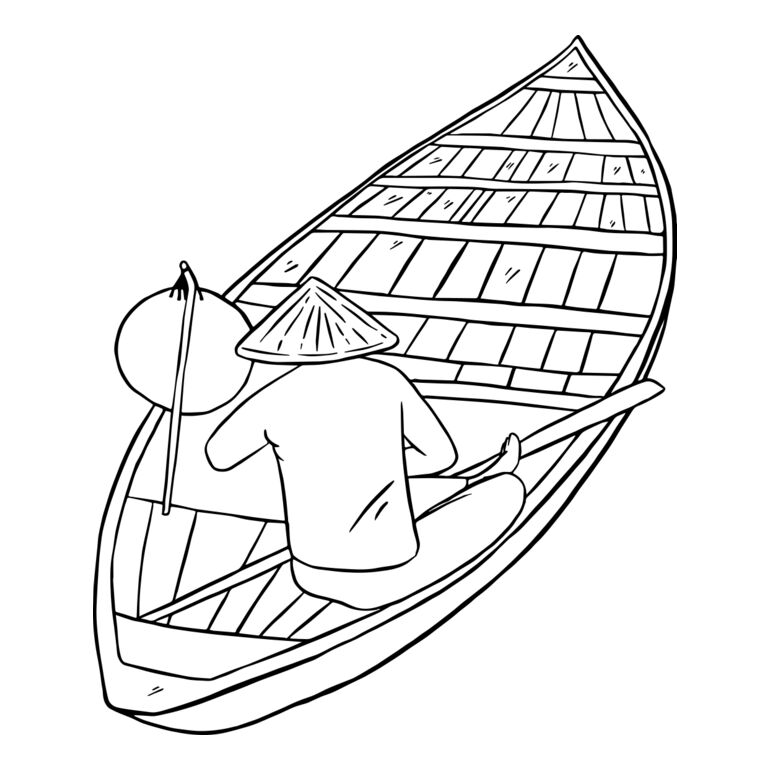 Traditional Boat with Rower Thumbnail