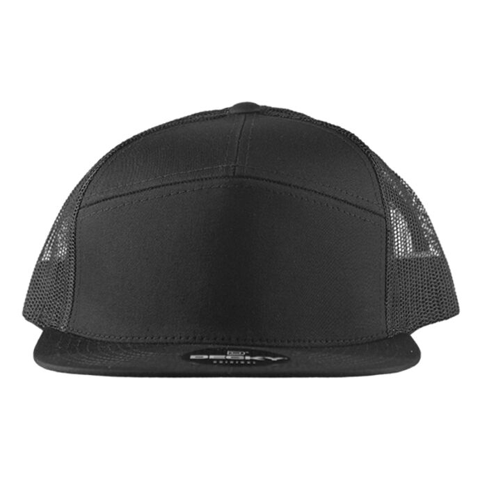 7 Panel High Profile Structured Cotton Blend Trucker Thumbnail