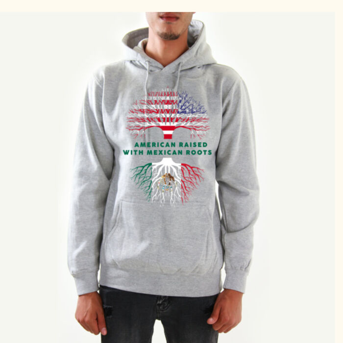 American Raised With Mexican Roots Hoodies Thumbnail