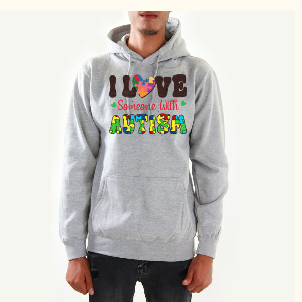 I Love Someone With Autism Hoodies  Thumbnail