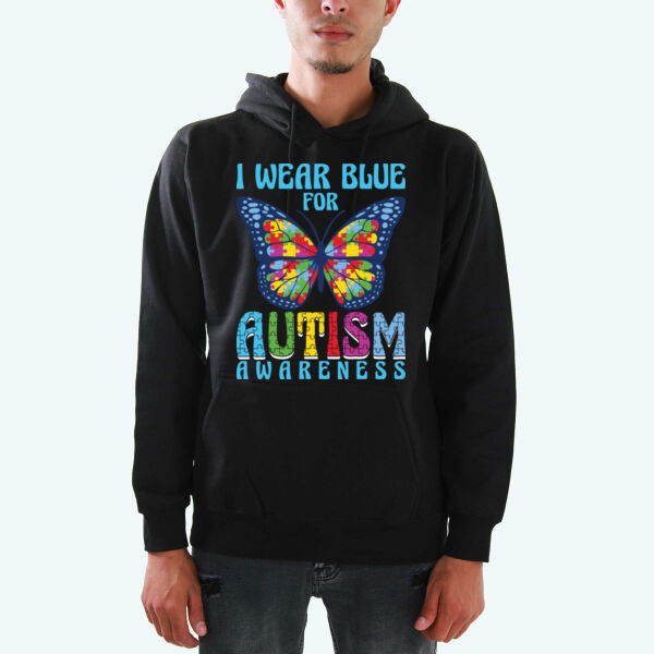 I Wear Blue From Autism Hoodies Thumbnail